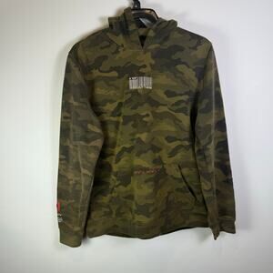 Trademark Brooklyn Cloth Mens Large Green Camo Hoodie Pullover Sweatshirt
